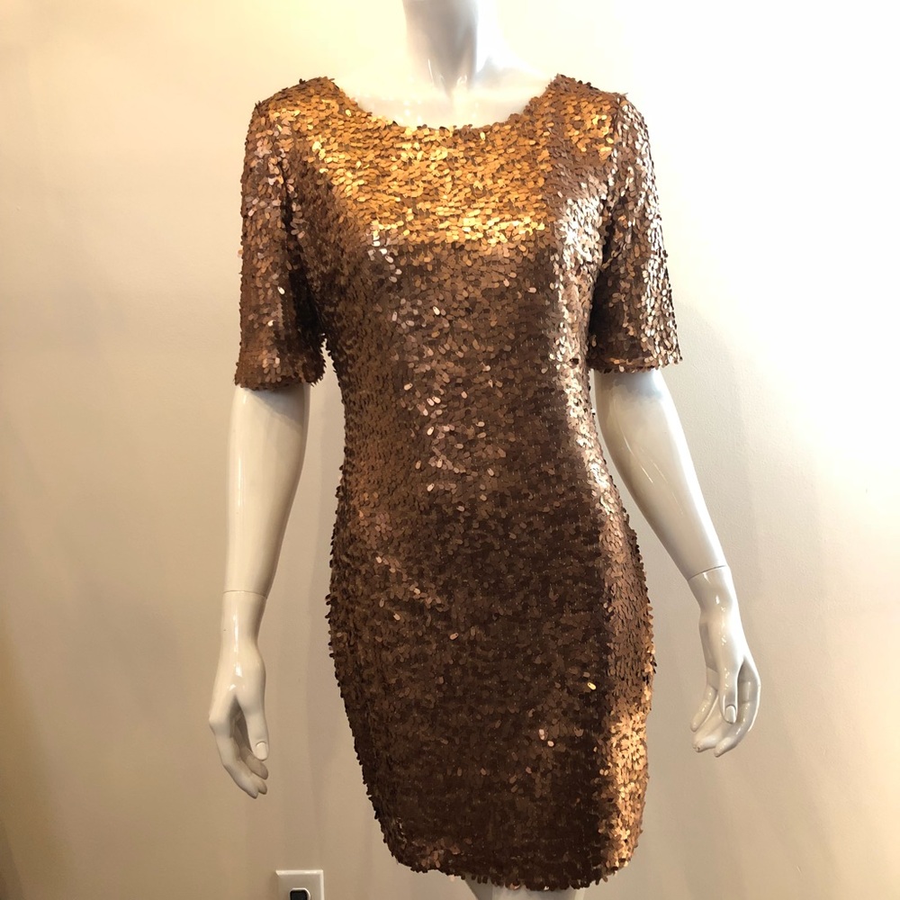 Gianni Bini Bronze Sequin Dress, size M, NWT